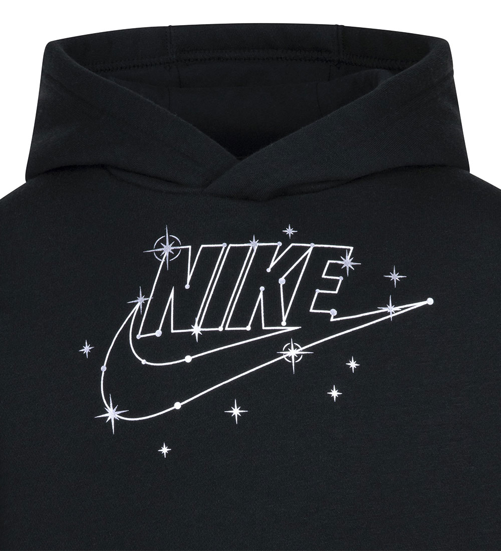 Nike Hoodie - Black w. White/Silver