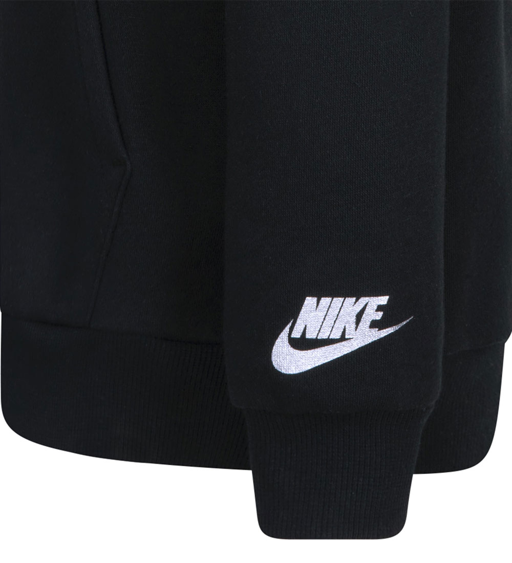 Nike Hoodie - Black w. White/Silver