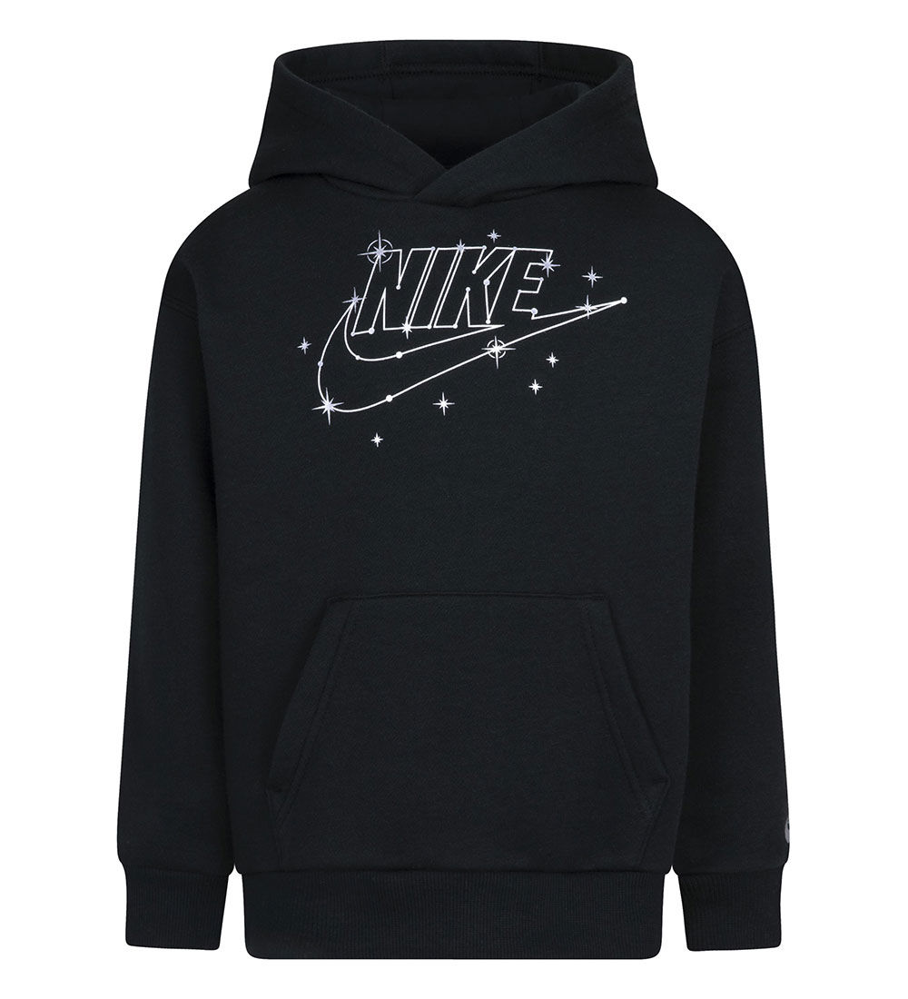 Nike Hoodie - Black w. White/Silver