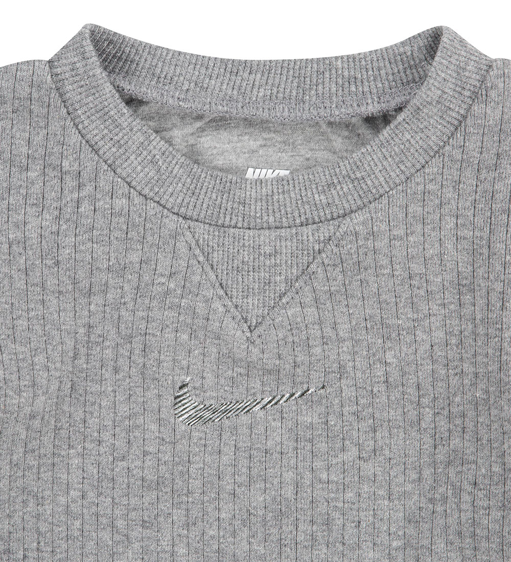 Nike Jumpsuit - Rib - Carbon Heather w. Logos