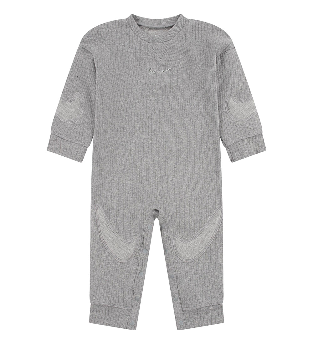 Nike Jumpsuit - Rib - Carbon Heather w. Logos