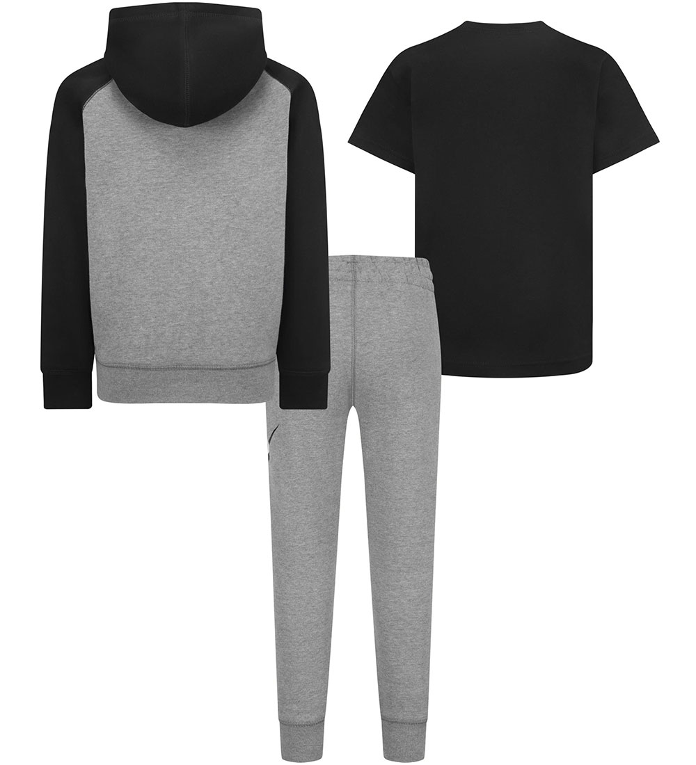 Ensemble de Jogging/T-Shirt Nike - Carbone Heather/Noir av. Logo