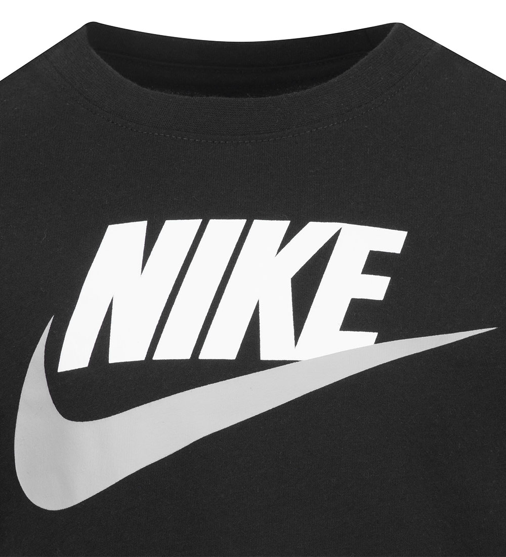 Ensemble de Jogging/T-Shirt Nike - Carbone Heather/Noir av. Logo