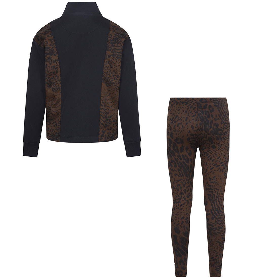 Nike Tracksuit - Cacao Wow/Black w. Leopard Print