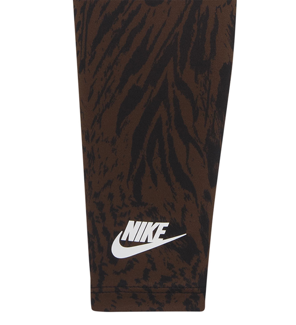 Nike Tracksuit - Cacao Wow/Black w. Leopard Print