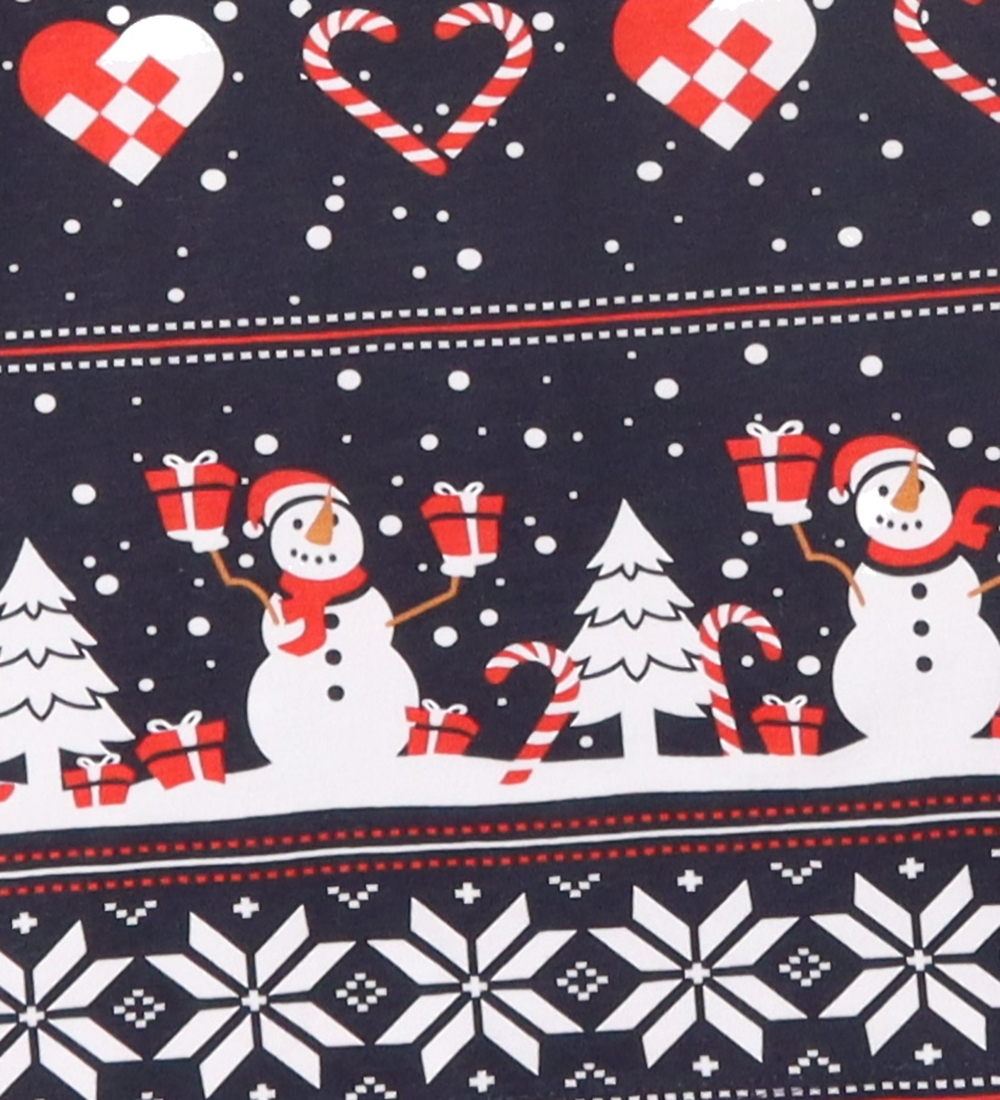Jule-Sweaters Pyjama Set - Christmas heart Pajama Set - Navy