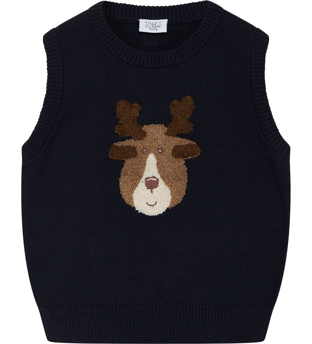 Hust and Claire Waistcoat - Knitted - Princo - Navy