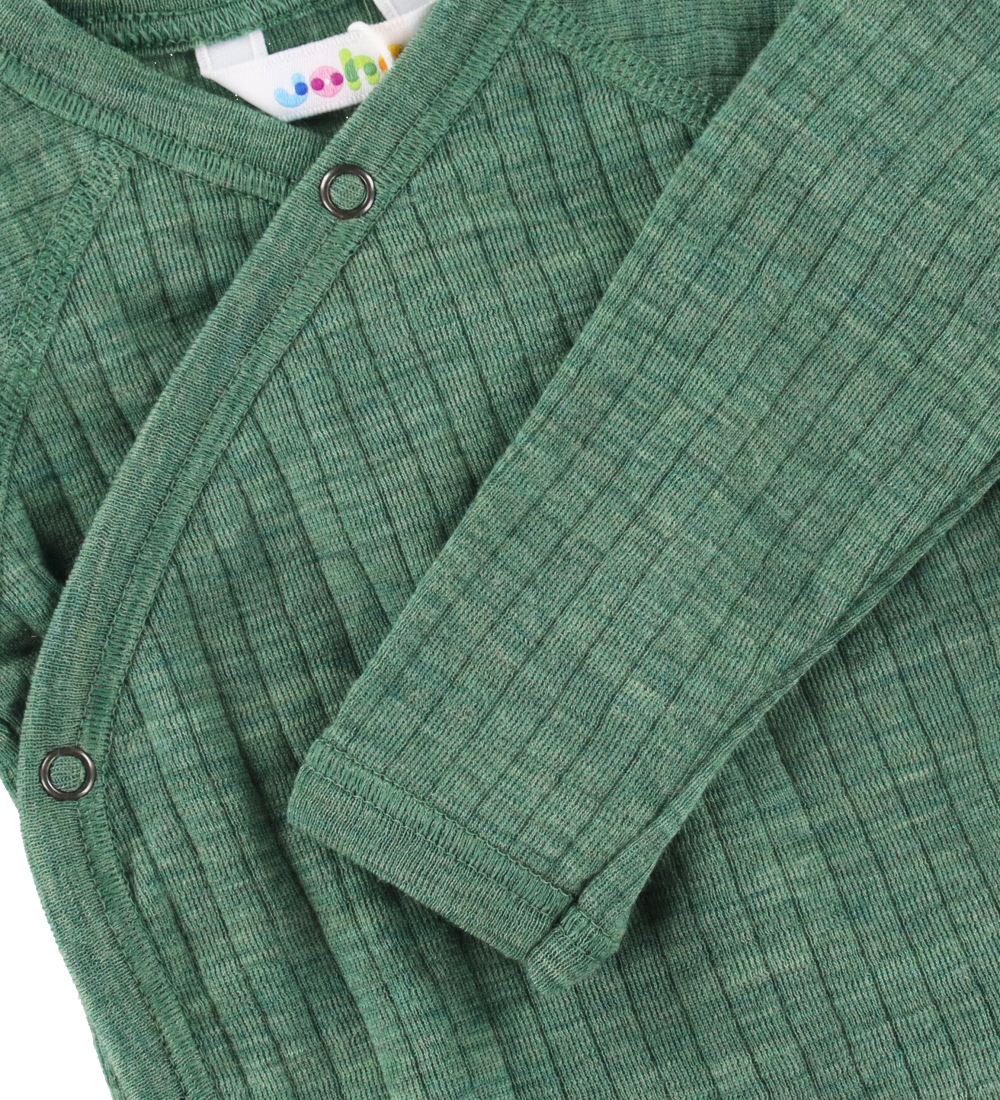 Joha Wrap Bodysuit l/s - Wool - Green