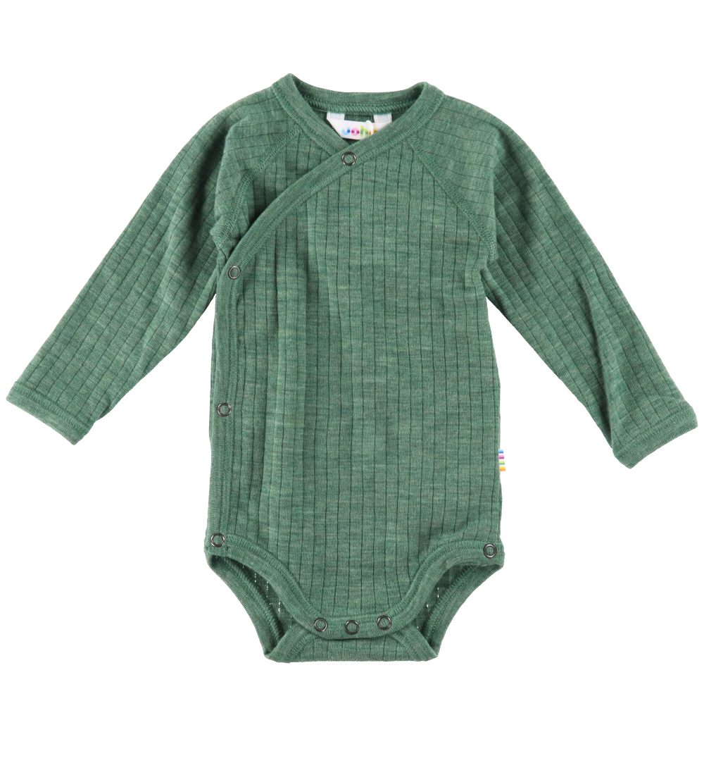 Joha Wrap Bodysuit l/s - Wool - Green