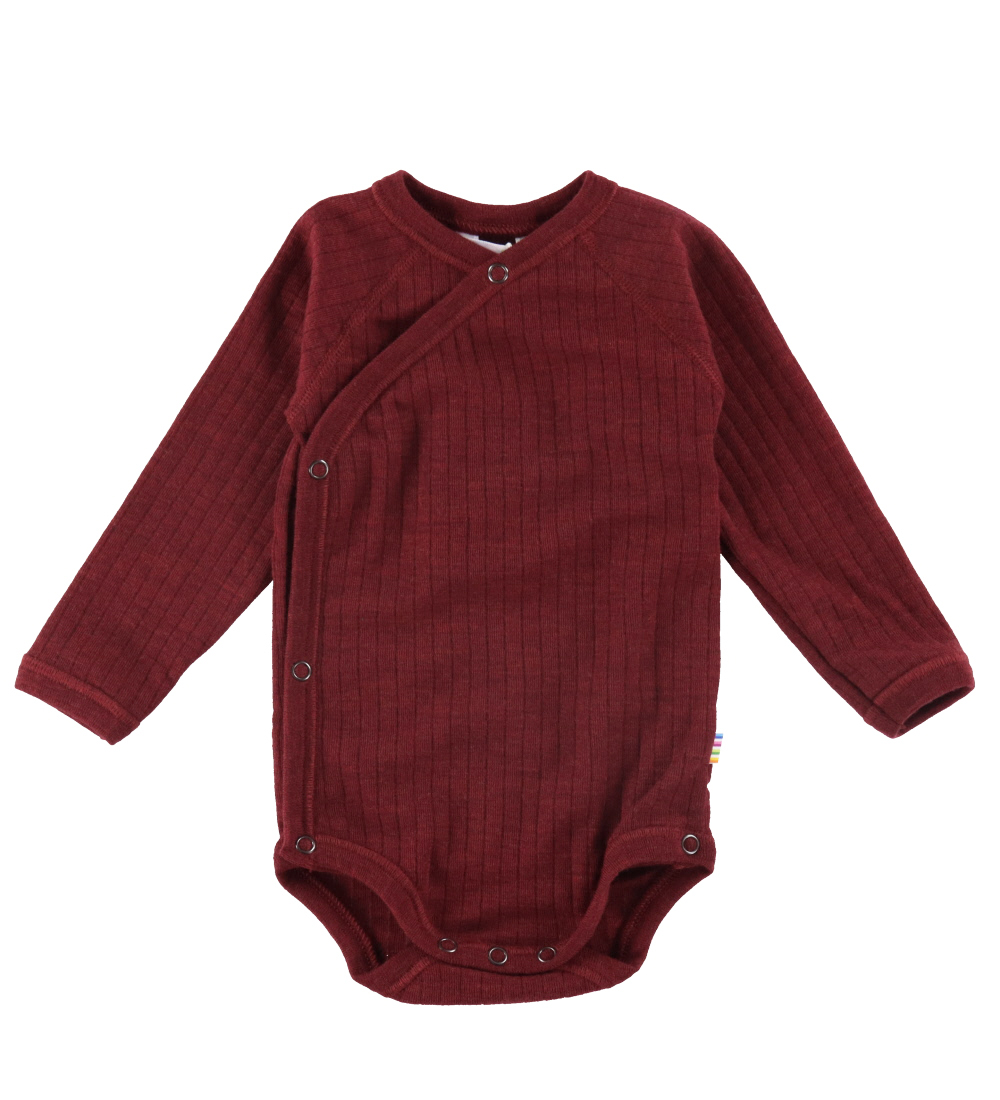 Joha Wrap Bodysuit l/s - Wool - Bordeaux