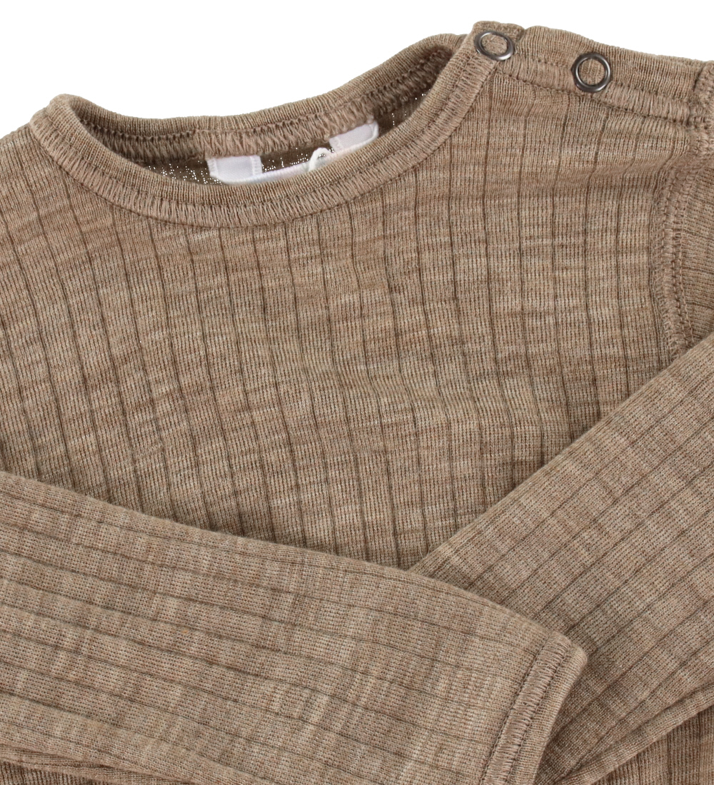 Joha Bodysuit l/s - Wool - Brown