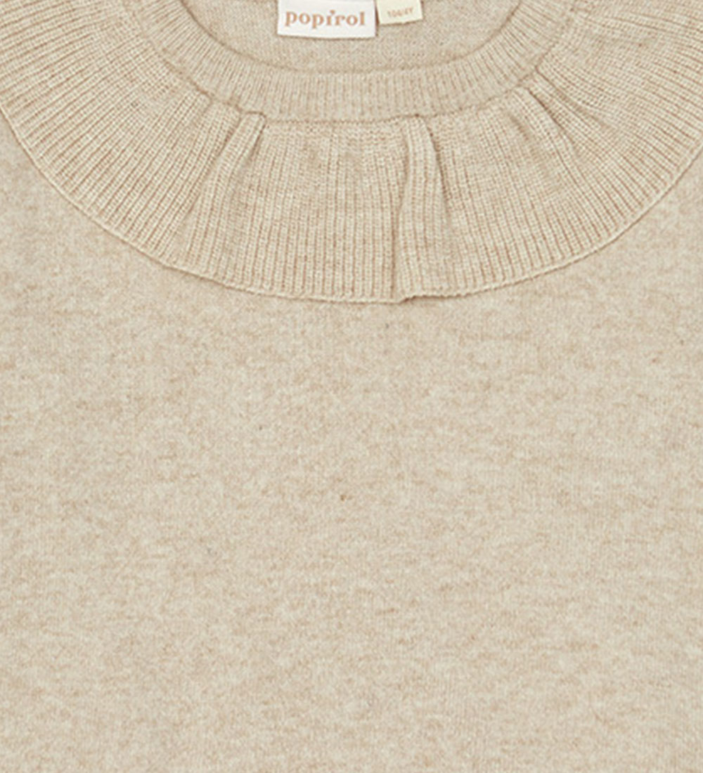 Popirol Blouse - Wool - Knitted - Pofay - Brown Melange