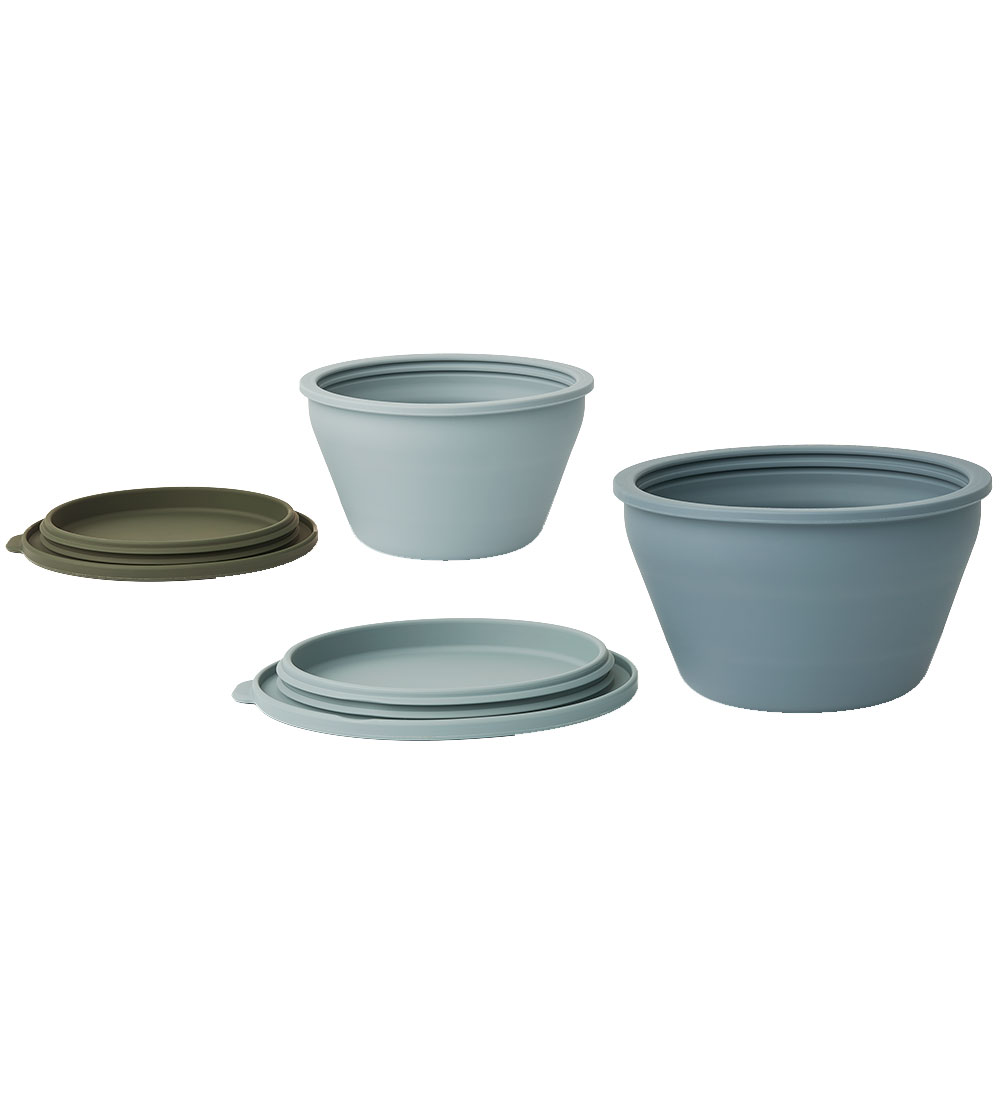 Liewood Bowls - Silicone - Foldable - 2-Pack - Dale - Blue Multi