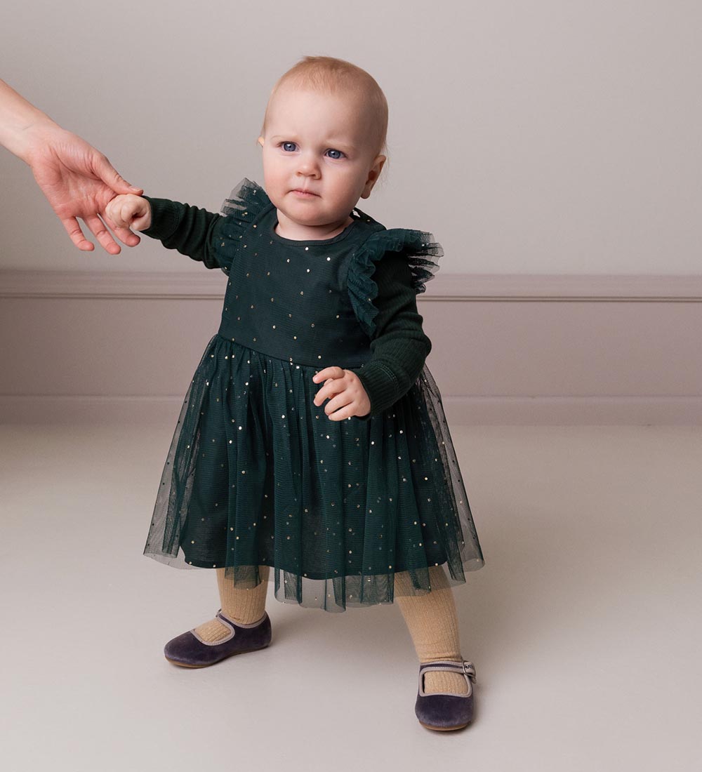 MarMar Dress - Ballerina Dotty - Dinne - Dark Leaf