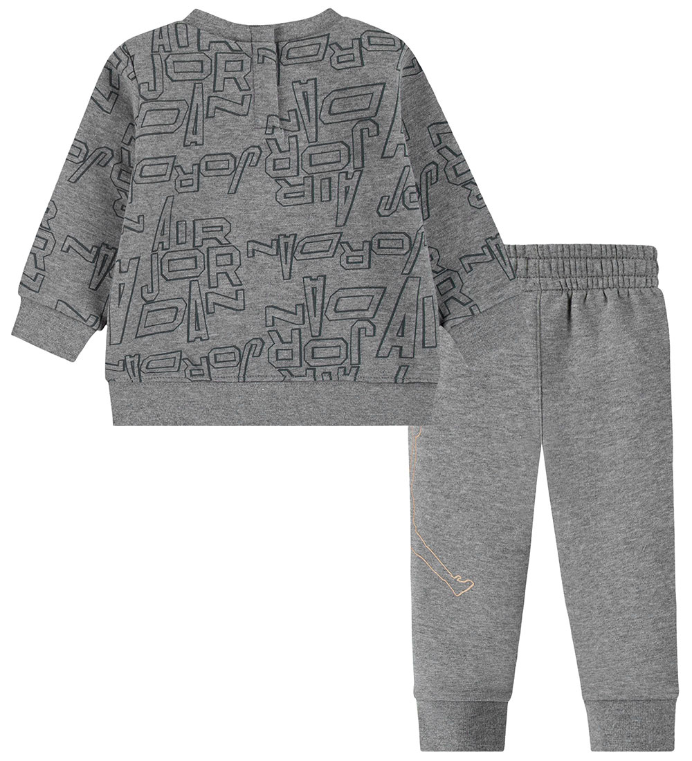 Jordan Sweat Set - Grey Melange w. Charcoal Grey/Gold