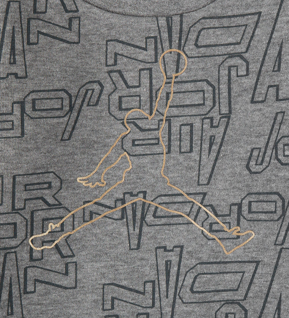 Jordan Sweat Set - Grey Melange w. Charcoal Grey/Gold