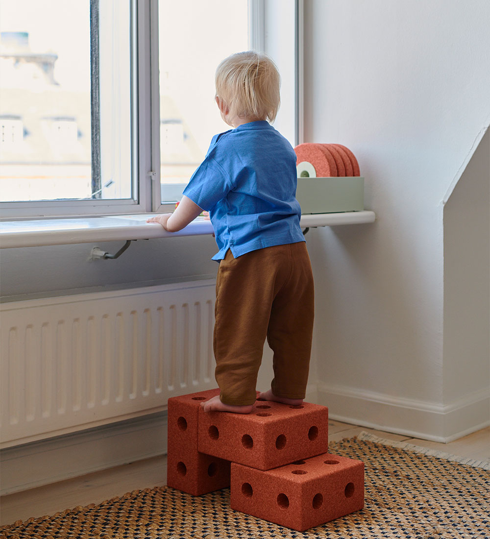 MODU Baby Walker - 3-in-1 - 48x27x44 cm - Burnt Orange/Dusty Gre