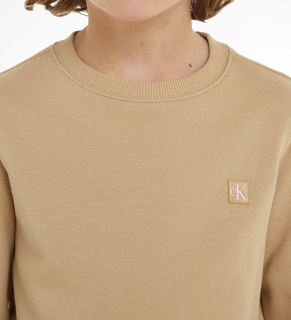 Calvin Klein Sweatshirt - Monogram Mini - Varm Sand
