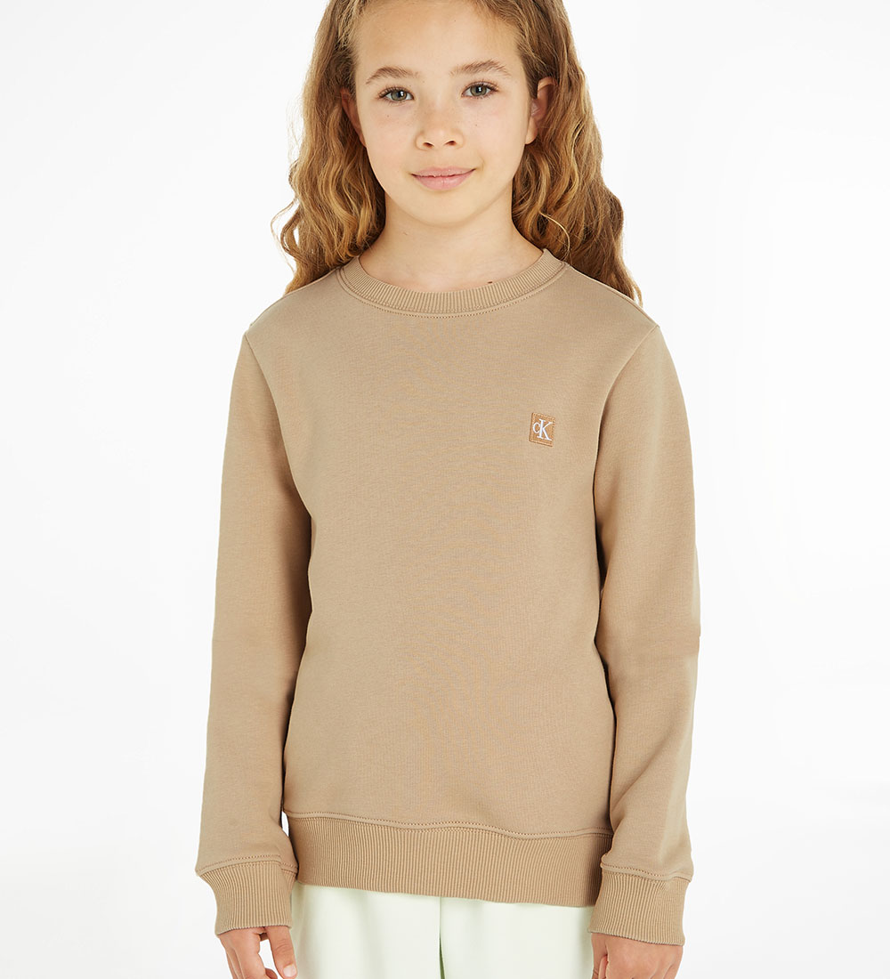 Calvin Klein Sweatshirt - Monogram Mini - Varm Sand