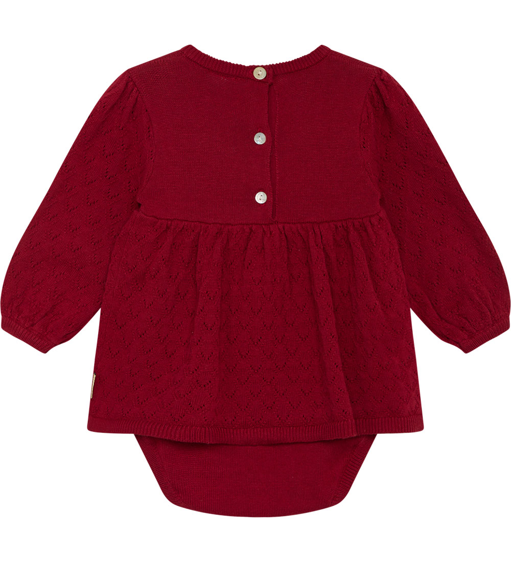 Hust and Claire Bodysuit w. Skirt l/s - Mallie - Teaberry