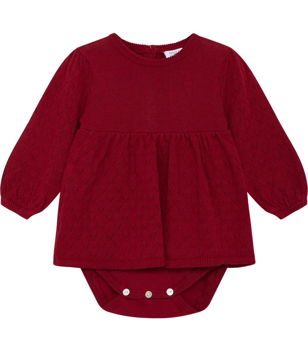 Hust and Claire Bodysuit w. Skirt l/s - Mallie - Teaberry