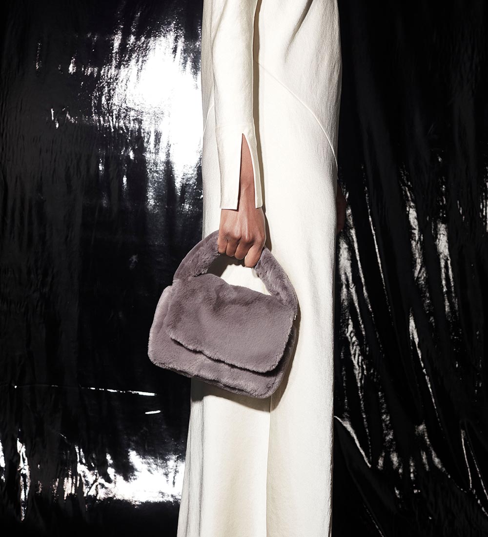 DAY ET Shoulder Bag - Fluffy Fur CB Handy - Magnet Grey