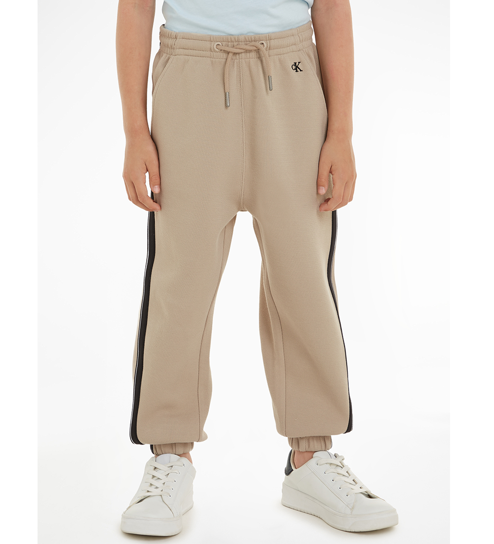 Calvin Klein Jogginghosen - Plaza Taupe m. Schwarz