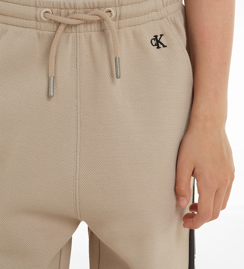 Calvin Klein Jogginghosen - Plaza Taupe m. Schwarz