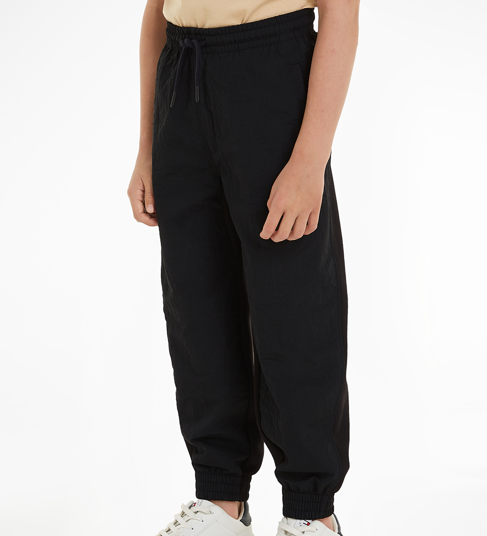 Calvin Klein Byxor - Mix Media Monokrom - Svart