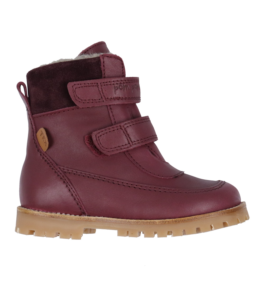 Bottes d'Hiver Pom Pom - Tex - Deep Rouge
