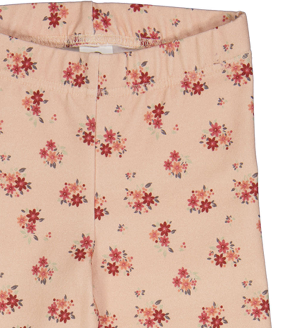 Müsli Trousers - Dahlia Flared Pants - Rose Sugar w. Flowers