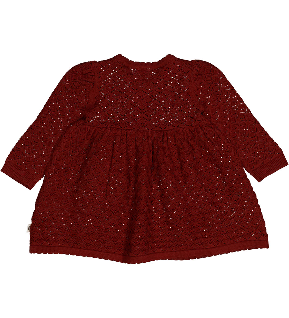 Müsli Dress - Knit Scallop - Russet w. Pointelle