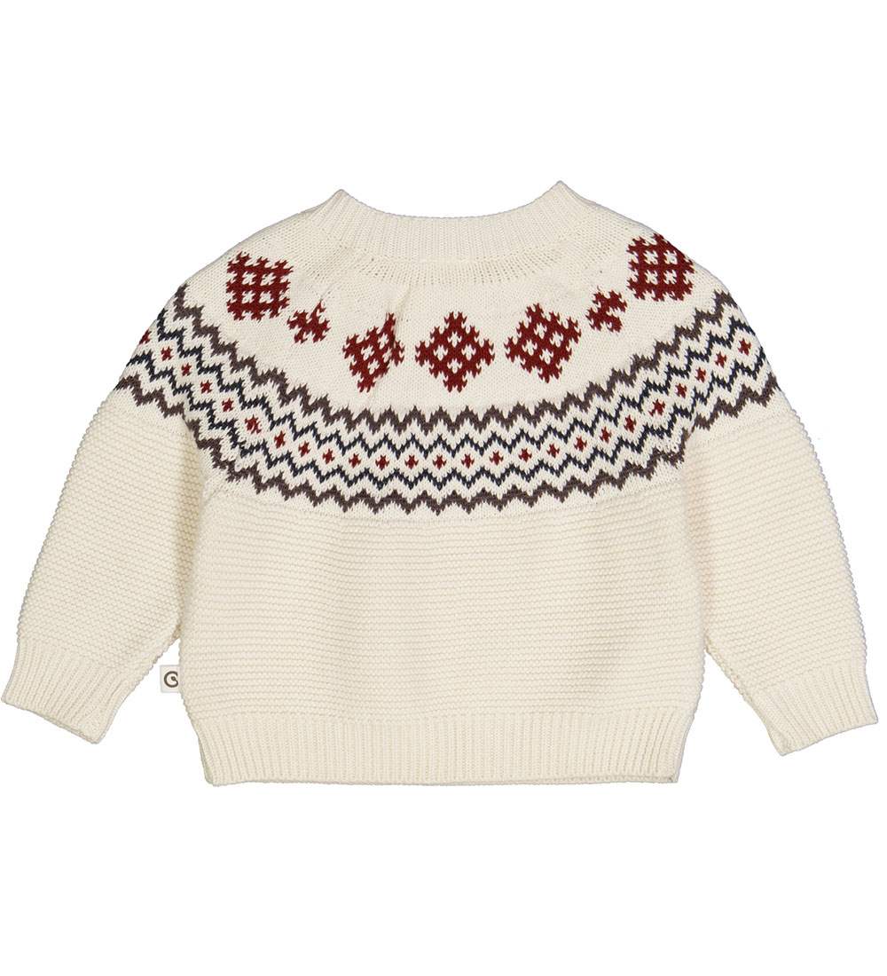 Müsli Blouse - Knit Jacquard Sweater - Conditioner Cream