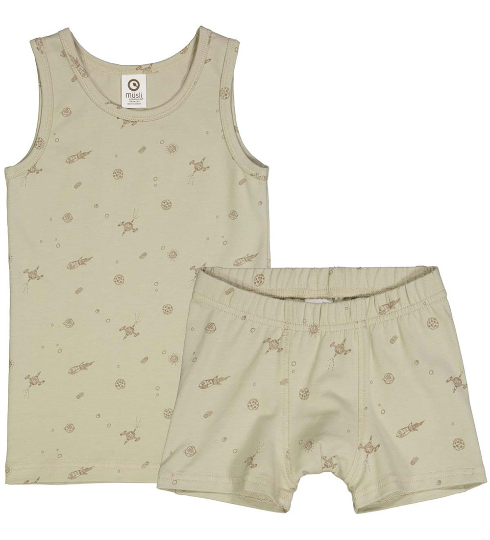 Müsli Underwear - - Desert Green w. Space print