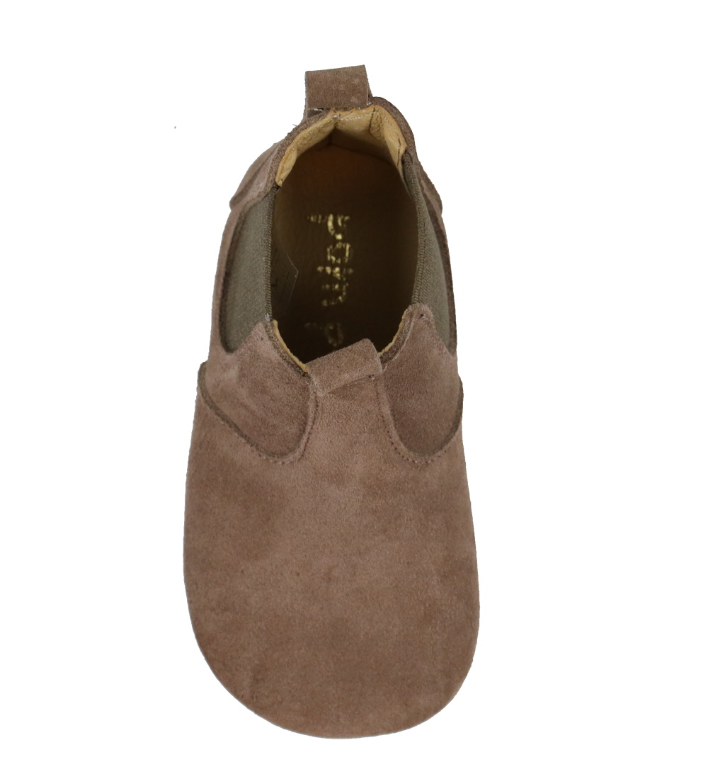 Pom Pom Soft Sole Leather Shoes - Dark Sand