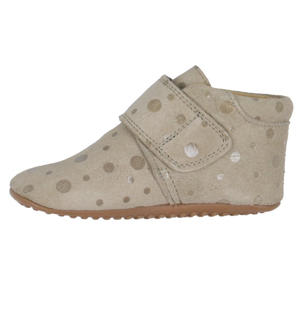 Pom Pom Skinnskor - Sand m. Prickar
