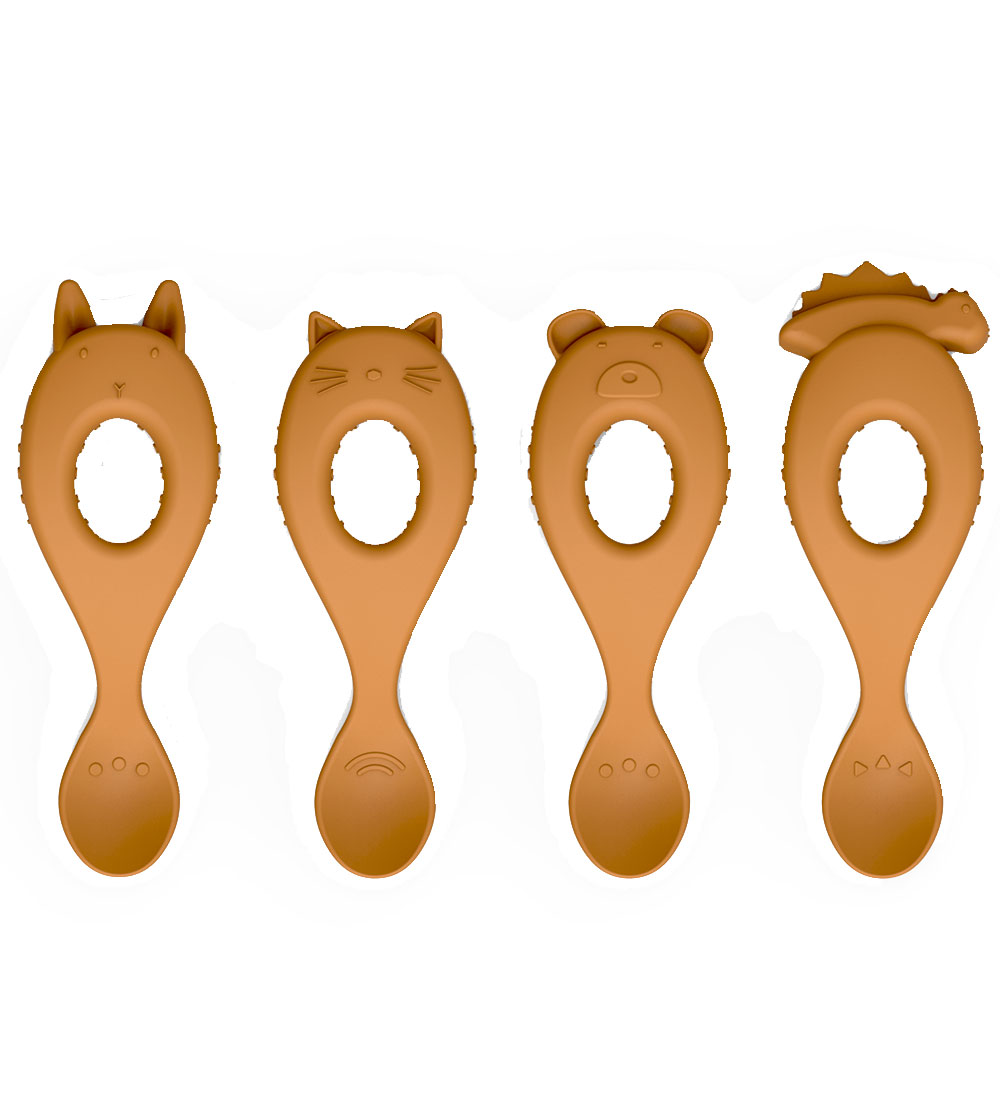 Liewood Spoons - Silicone - 4-Pack - Liva - Mustard