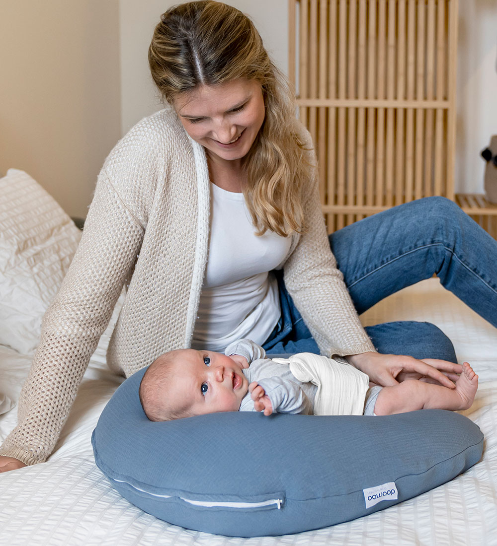 Doomoo Nursing Pillow - 150 cm - Softy - Tetra Blue