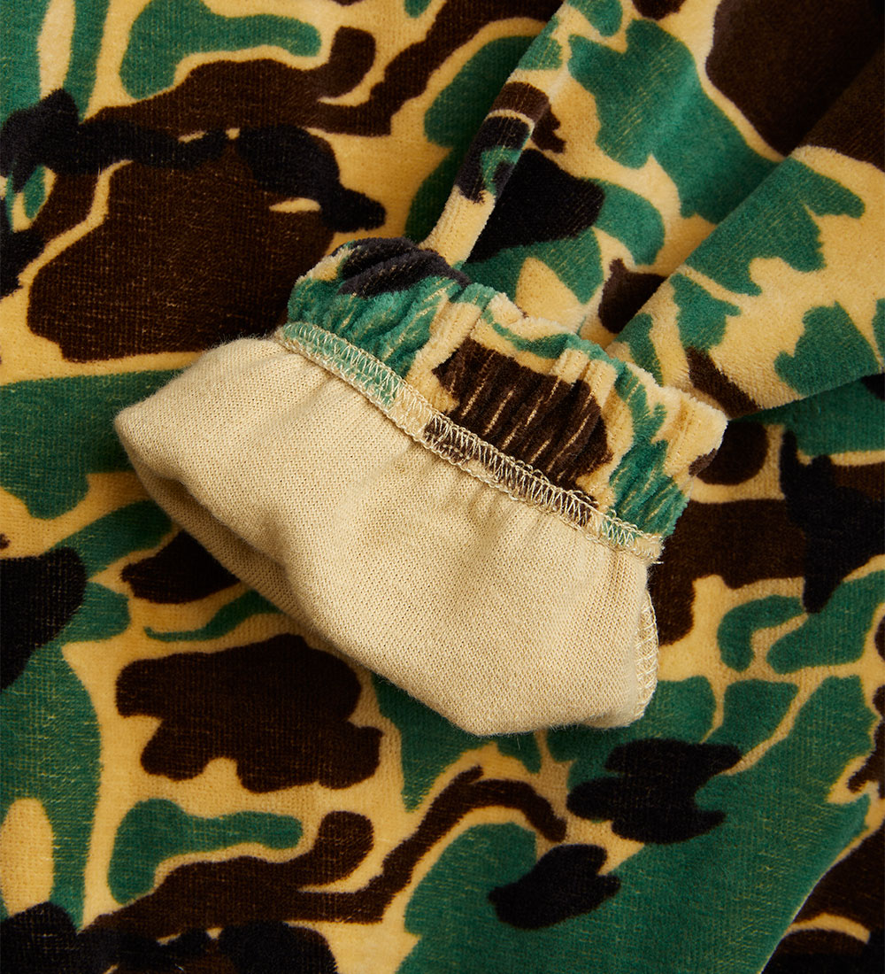 Mini Rodini Bluse - Velours - Camo - Grün