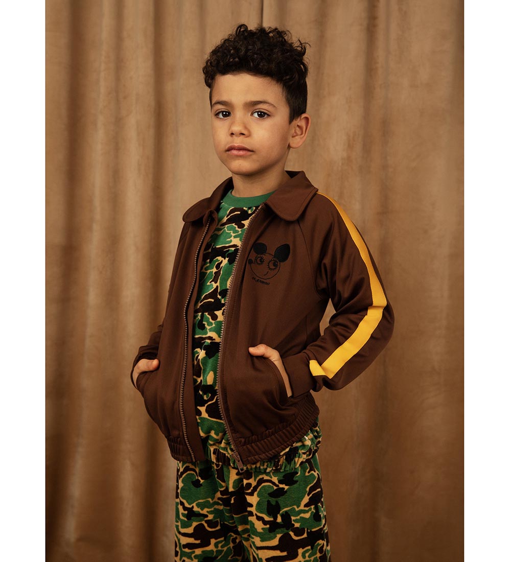 Mini Rodini Bluse - Velours - Camo - Grün