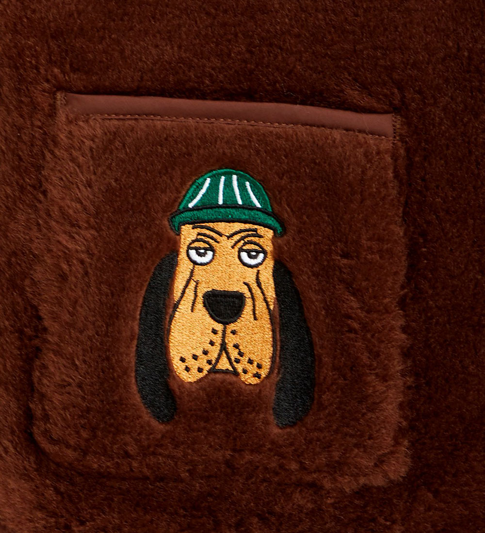 Mini Rodini Väst - Fuskpäls - Bloodhound - Brun