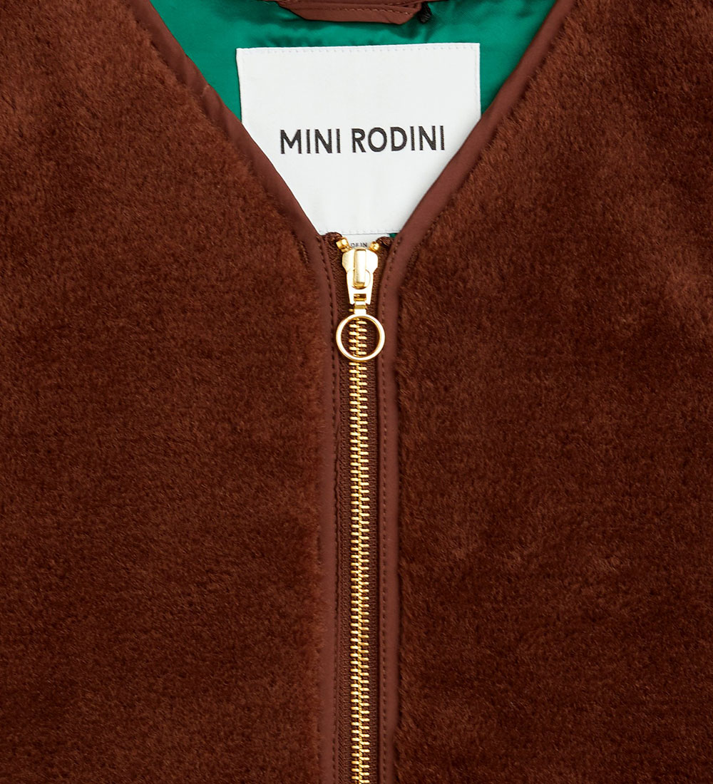 Mini Rodini Väst - Fuskpäls - Bloodhound - Brun