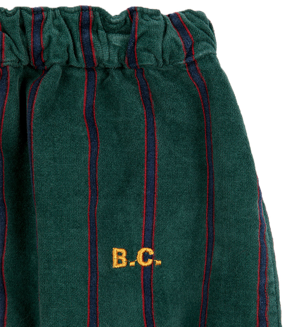 Bobo Choses Velvet Trousers - Striped Velvet - Dark Green