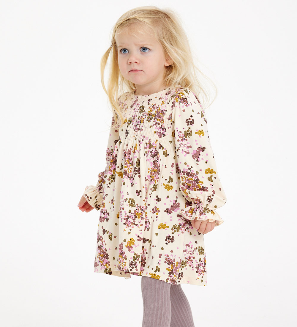The New Siblings Kleid - TnsHerle - White Swan m. Blumen