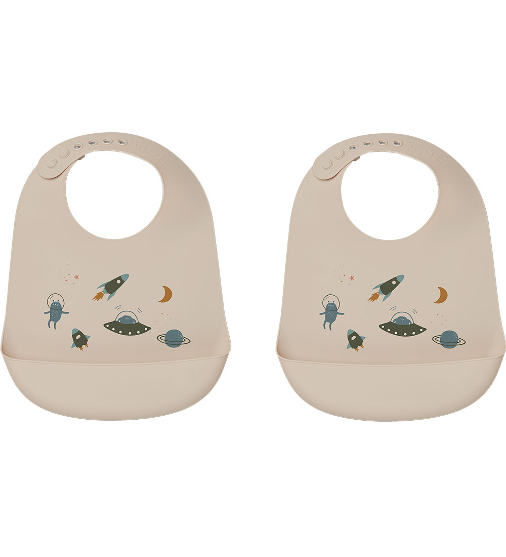 Liewood Bibs - Silicone - 2-Pack - Tilda - Space Multi Mix