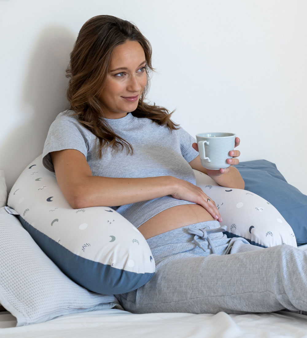 Doomoo Pregnancy/Nursing Pillow - 180 cm - Buddy - Blue Grey Moo