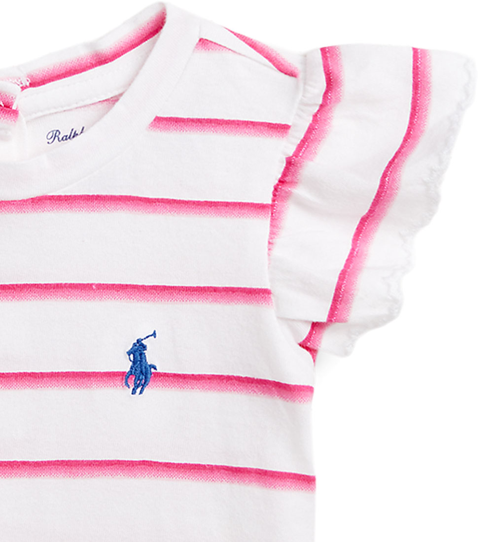 Polo Ralph Lauren T-Shirt - Weiß/Pink Gestreift