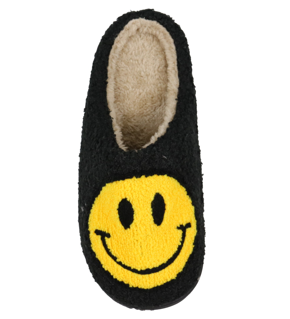 Chaussons By Stær - Noir/Jaune av. Smiley