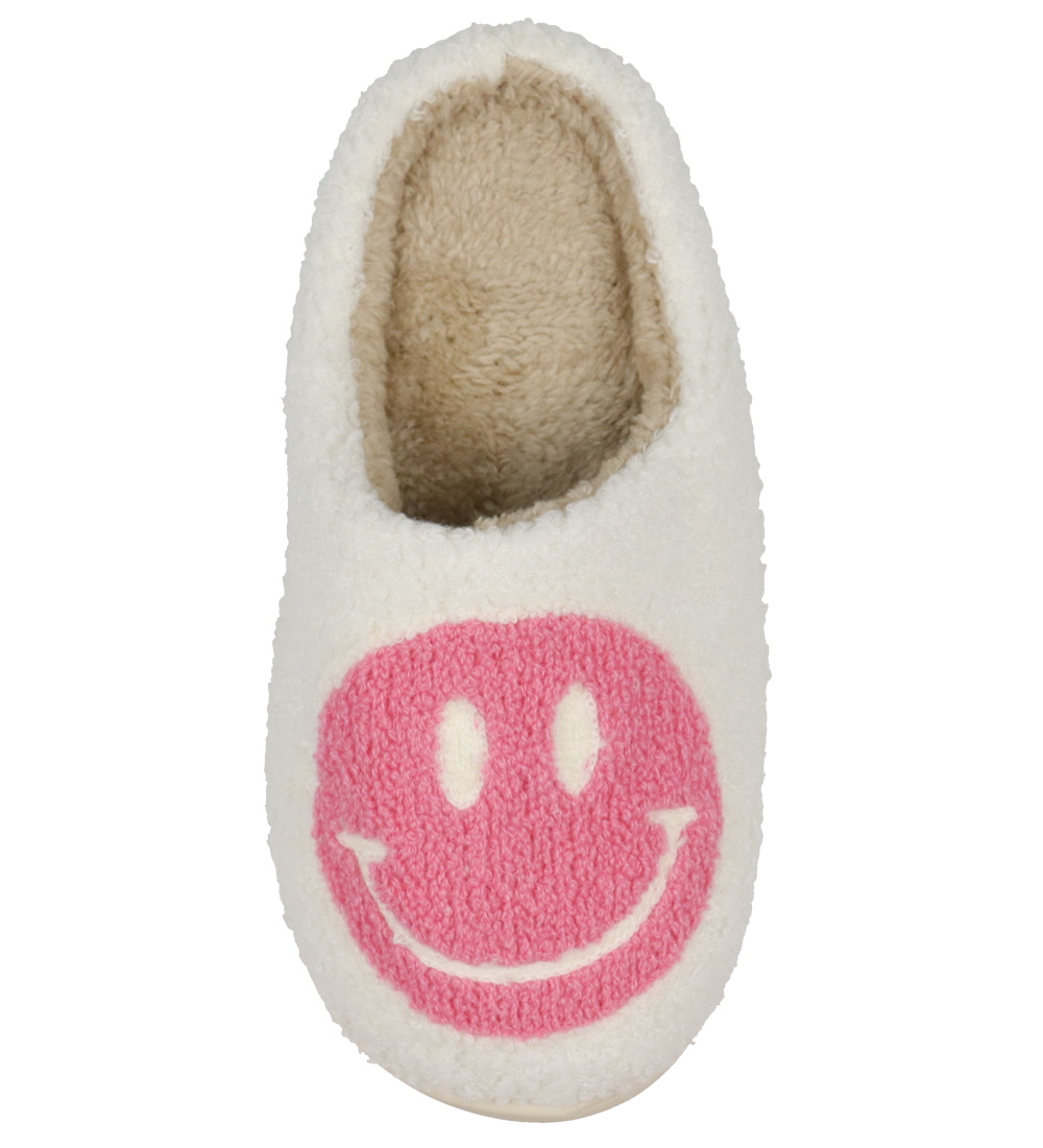 By Stær Innerskor - Vit/Rosa m. Smiley