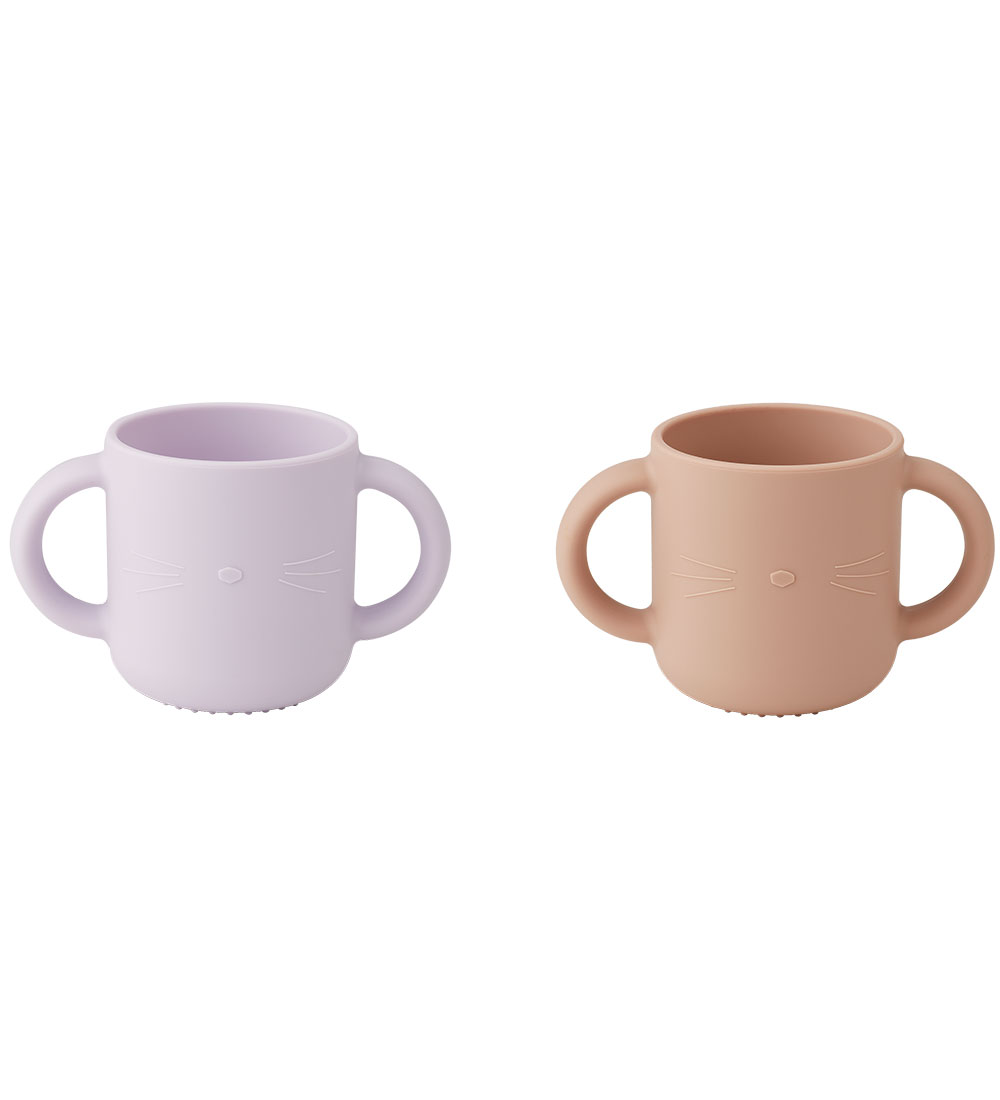 Liewood Cups - Silicone - 2-Pack - Gene - CAT Light Lavender Ro